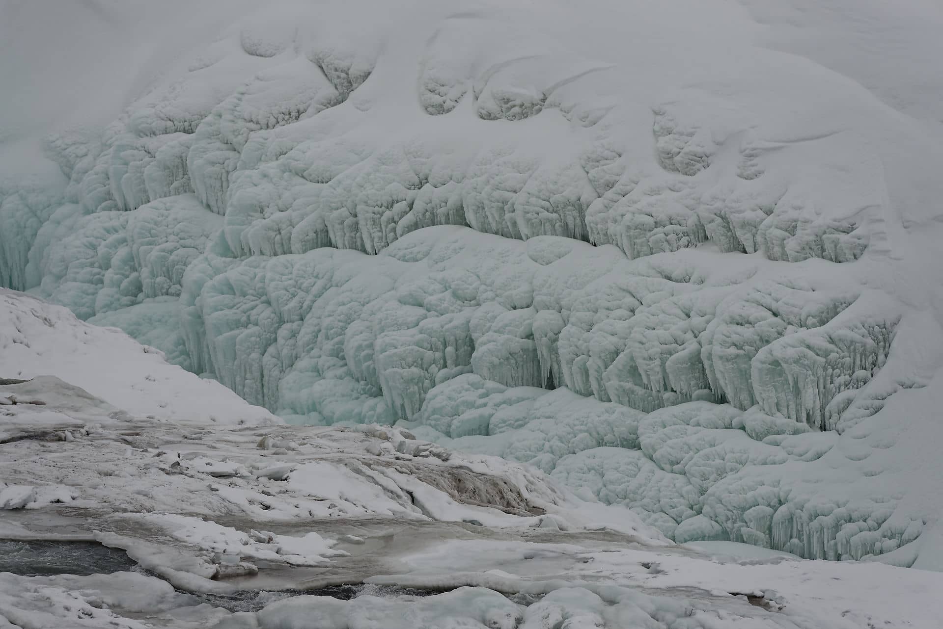 Gullfoss gelée, Islande
