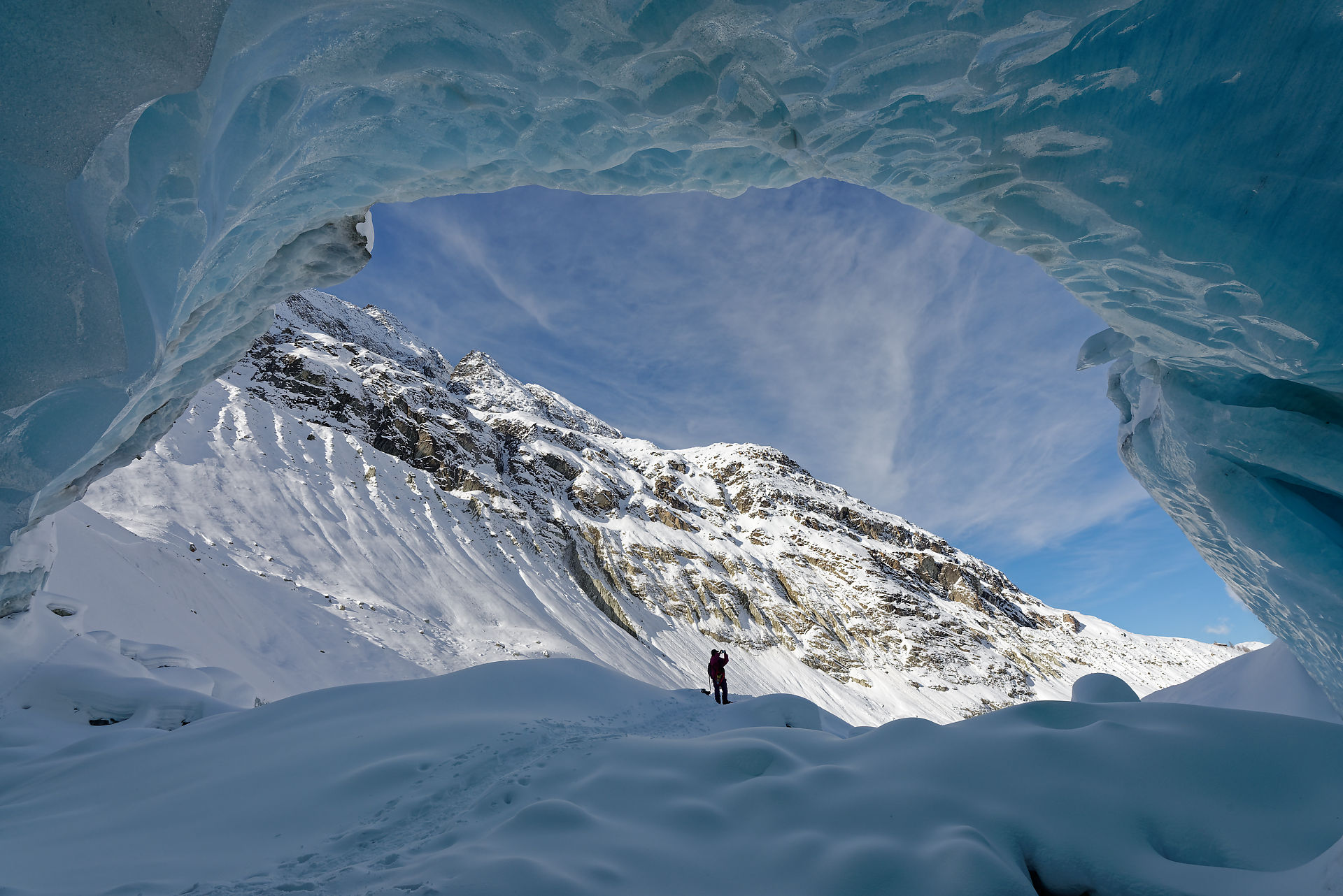 Grotte sous-glaciaire à Zinal