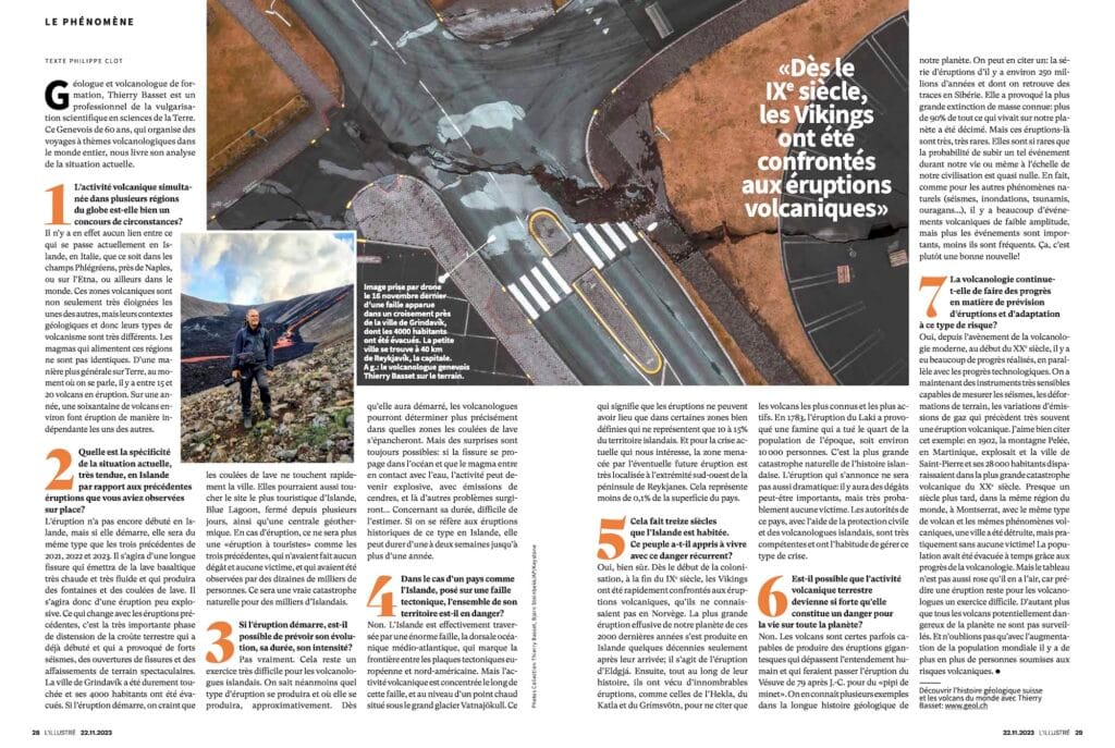 Volcans d'Islande en éruption